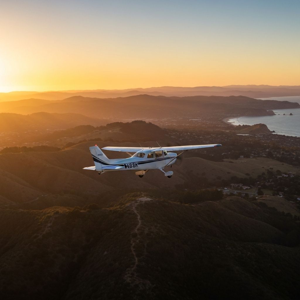 Aircraft in flight over California